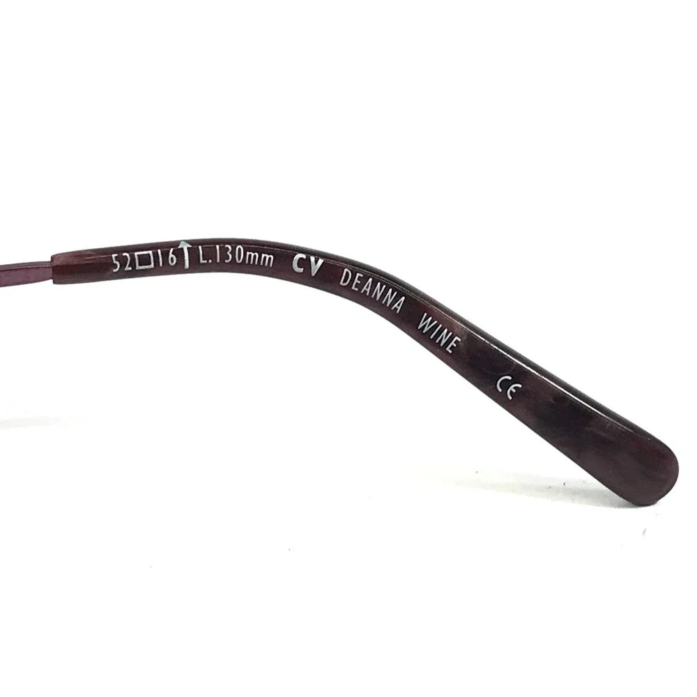 Clear Vision Eyeglasses Frames DEANNA WINE Purple Oval Half Rim 52-16-130